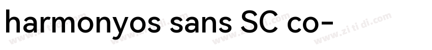 harmonyos sans SC co字体转换